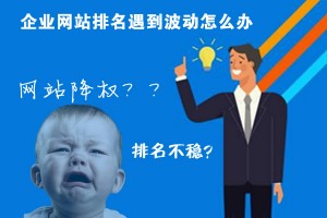企業(yè)網(wǎng)站排名遇到波動(dòng)怎么辦