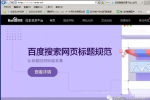 百度搜索網(wǎng)頁標題規(guī)范白皮書